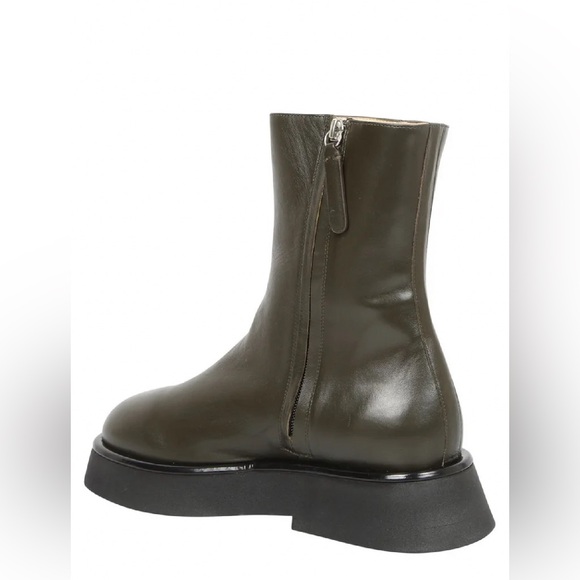 Wandler Green Leather Zip Up Ankle boots - Picture 3 of 3